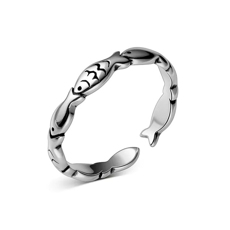 GaGa-Duck Ring, 925 Silber, Fisch, Unisex - Bild 3