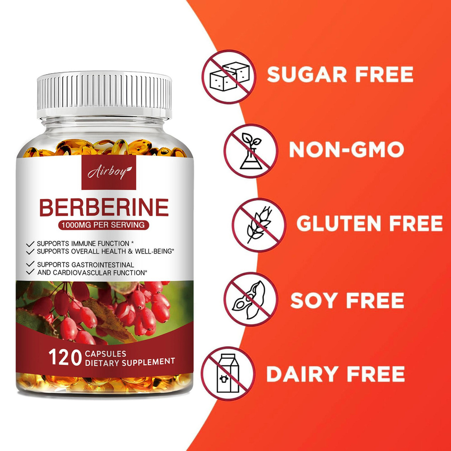Airboy Premium Berberin, 1000 mg, 120 Kapseln, Unisex - Bild 6