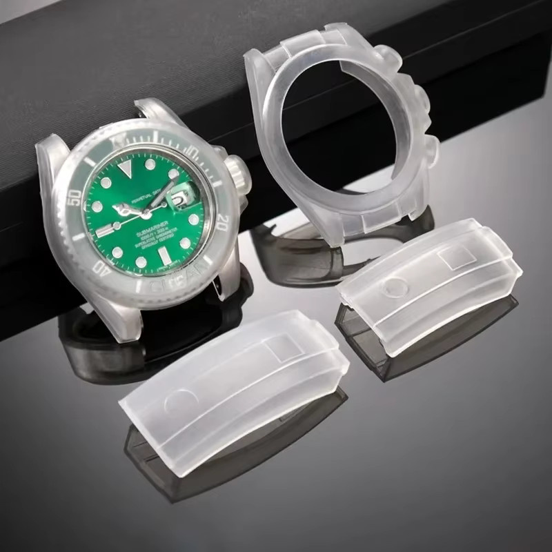 CAOWTAN Uhrenschutzhülle Silikon, transparent, weiß, für Rolex Water Ghost DayTona 40 mm - Bild 2