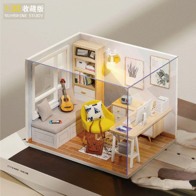 StartCabin Puppenhaus Abdeckung DIY Holz Kit, Miniatur Gebäude Modelle Kits - Bild 1