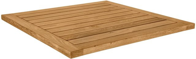 VEGA Outdoor-Teak-Tischplatte Mirello quadratisch, braun, B/T/H: 80 x 80 x 3 cm - Bild 1