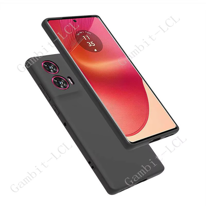 Stoßfeste Silikon Schutzhülle für Motorola Edge 50 Fusion 5G 2024 in Schwarz - Bild 2