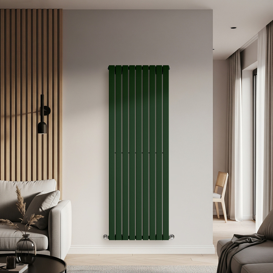 Delta Design Heizkörper Vertikal Einlagig in Grün, Höhe: 178 cm, Breite: 63 cm - Bild 1