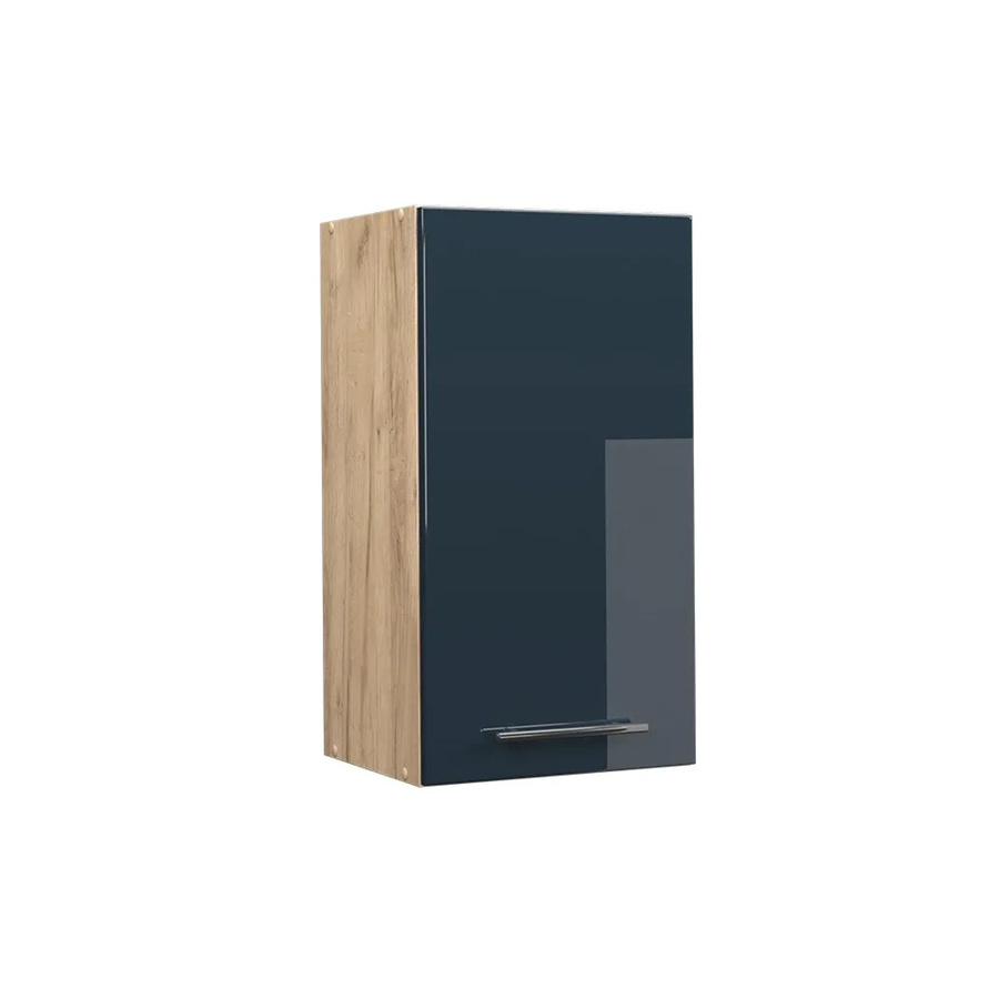 Vicco Hängeschrank Fame-Line Küche in Eiche und Dunkelblau Hochglanz mit Soft-Close-Scharnieren, Breite: 40 cm - Bild 3