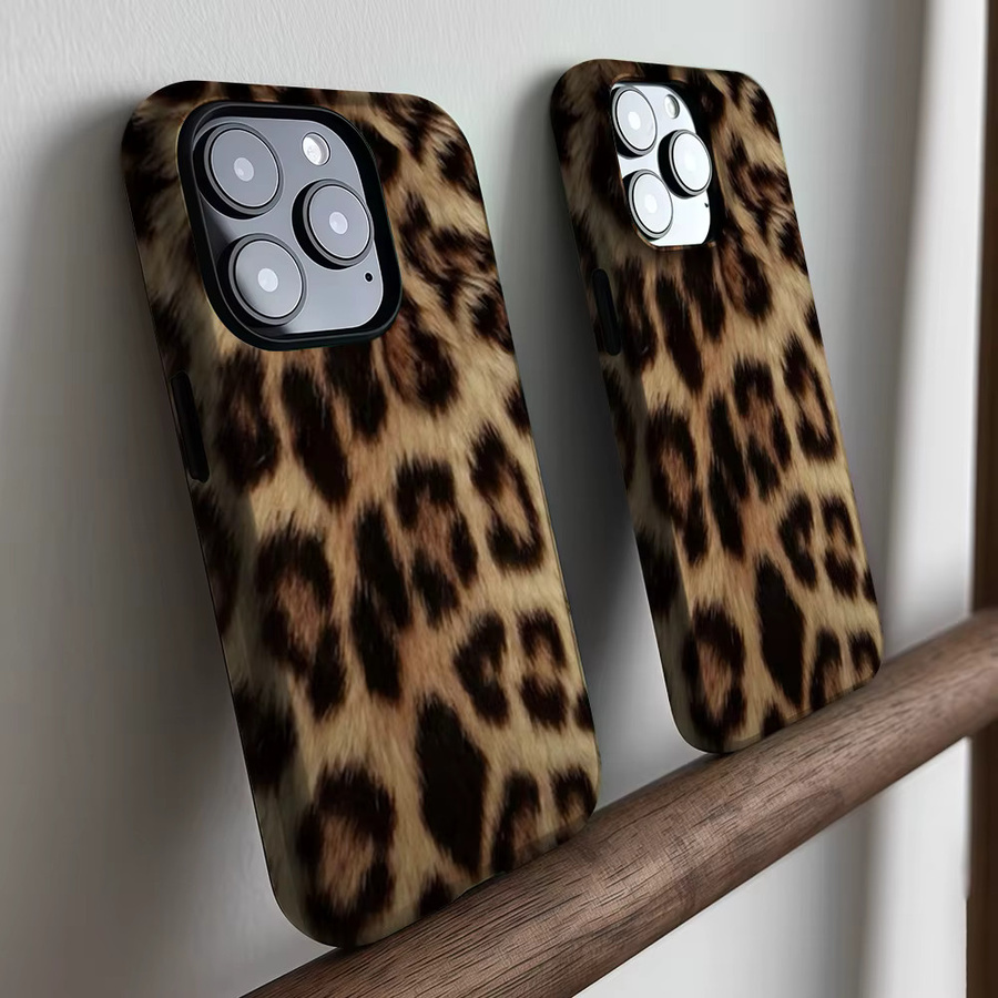 CaseLumi Matte Bumper MagSafe Schutzhülle für iPhone 17 16 15 14 13 Pro Max mit Savanna-Leopardenmuster in Multicolour - Bild 3