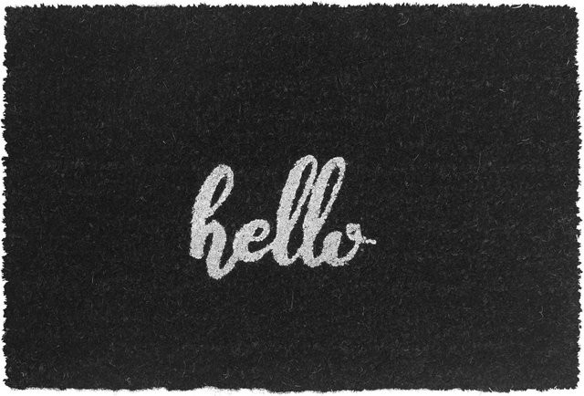 Relaxdays Fußmatte aus Kokosfaser und PVC in Beige und Schwarz, rutschfest und wetterfest, B/T: 60 x 40 cm, Höhe: 1,5 cm - Bild 1
