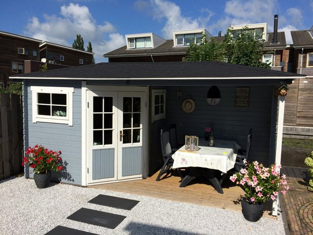 Gartenhaus Blockbohlenhaus Wembley mit Walmdach B/T: 500 x 250 cm - Bild 1