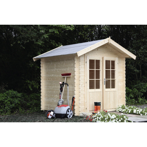 WOLFF FINNHAUS Gartenhaus Emma aus Holz in Beige, B/H/T: 246 x 234 x 200 cm - Bild 3