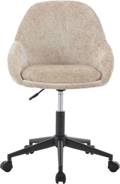 Vente-unique Bürostuhl Naody ohne Armlehnen in Beige mit Stoffbezug und Rollen - Bild 1