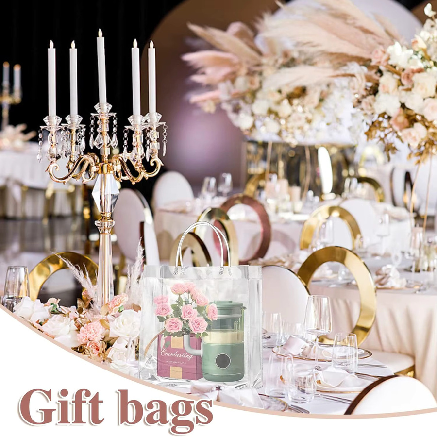 20 Stück transparente Geschenktüten aus Kunststoff für Partys, Hochzeiten und Feierlichkeiten - Bild 3