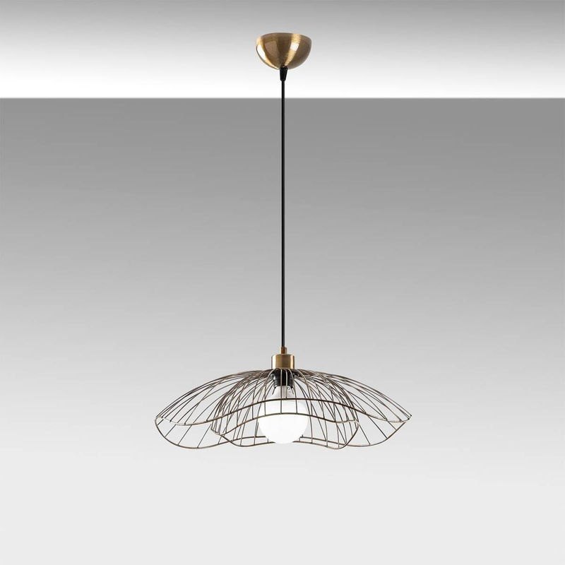 Opviq Pendelleuchte Farac in Bronze aus Eisen mit E27 Fassung, Höhe: 111 cm, Breite: 50 cm, Tiefe: 50 cm - Bild 2
