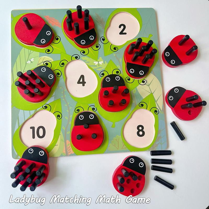 Bai Fen Bai Toys Marienkäfer-Zählspiel, Montessori-Mathespielzeug, ab 3 Jahre - Bild 3