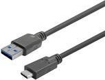 Vivolink USB-C auf USB-A Kabel in Schwarz, Länge: 2 m - Bild 1