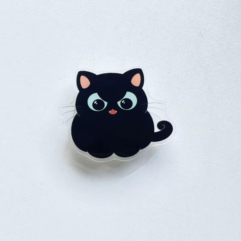 JXSFLYE Katzen-Handyhalter aus Acryl mit Griff und verschiedenen Gesichtsausdrücken - Bild 3