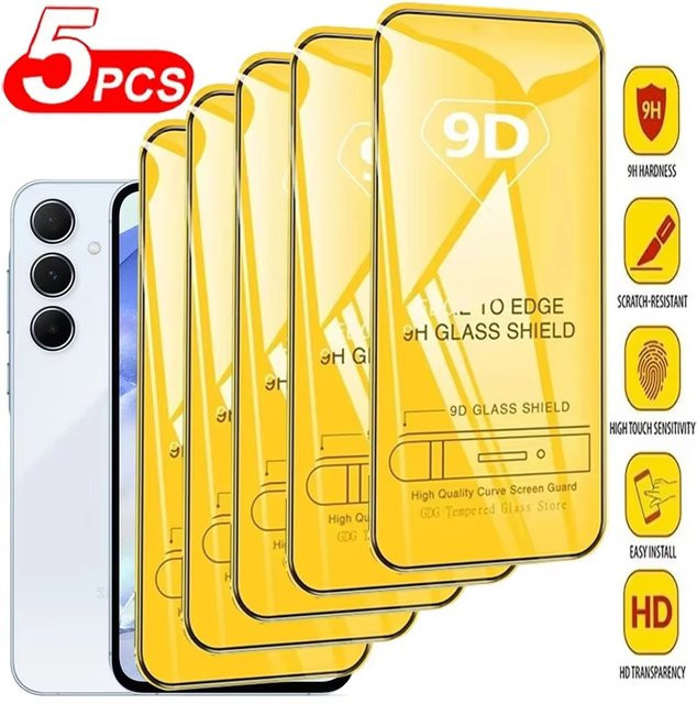 9D Gehärtetes Glas Displayschutz für Samsung Galaxy S25 Ultra S24 Plus S23 S22 S21 S20 FE S10e Lite M52 M51 M32 M31S M30s M21 in Transparent - Bild 1