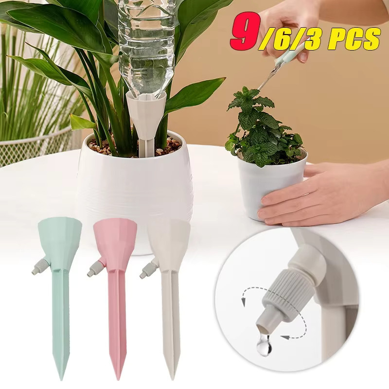 9er Set Einstellbares Tropf-Bewässerungssystem für Indoor und Outdoor in Weiß - Bild 2