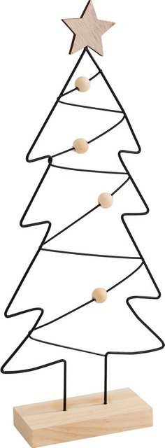VBS Metall-Tanne mit Stern in Schwarz als Tischdeko für Weihnachten - Bild 1
