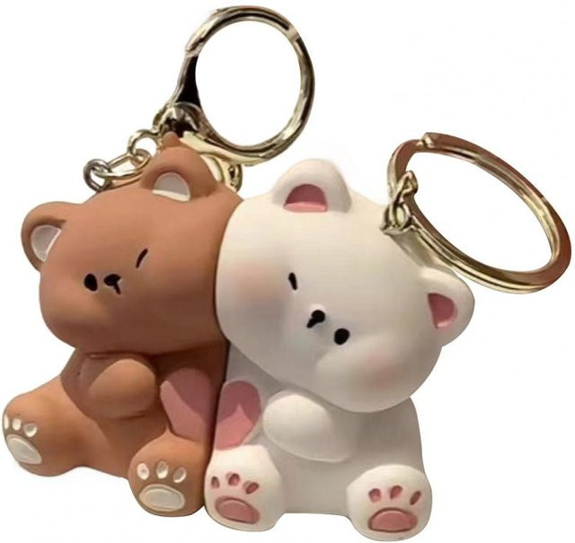 jinmeige Schlüsselanhänger, Bär, Harzmaterial, Unisex, beige - Bild 1