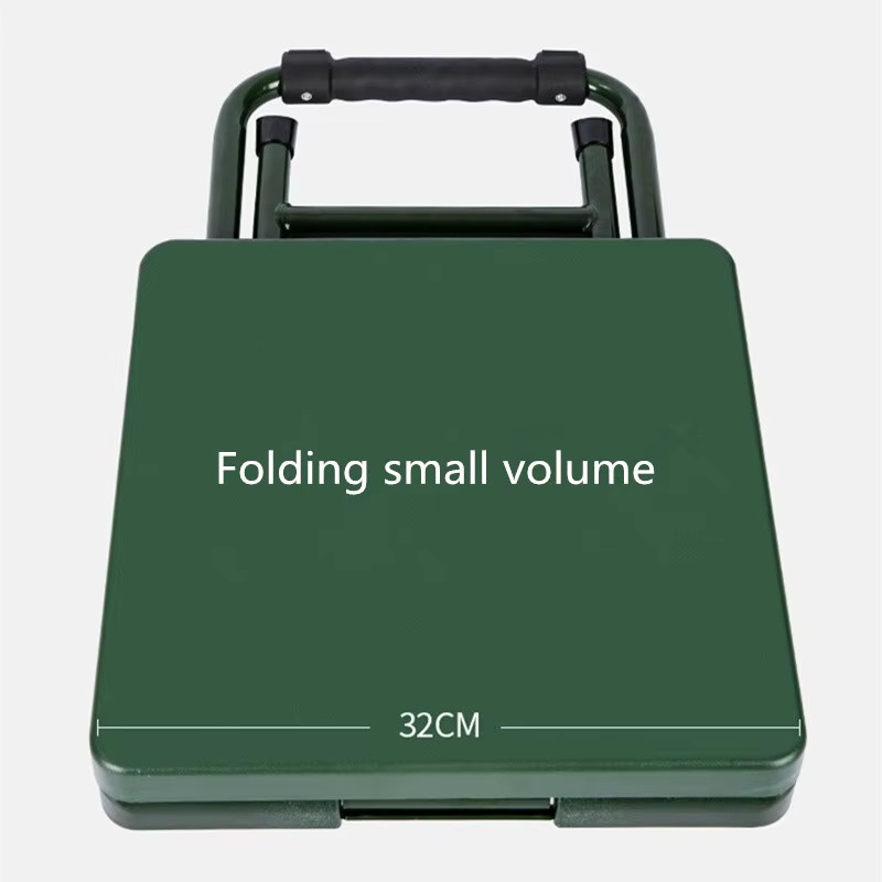 Maza Multifunktionaler Outdoor-Klapphocker aus Aluminium, Tragbarer Camping- und Angelstuhl in Blau oder Grün - Bild 2