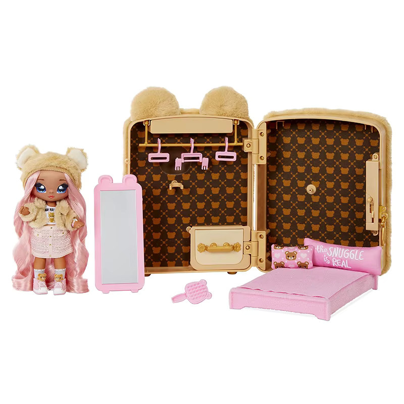 Das ist! Das ist! Das ist! Überraschung 3-in-1-Rucksack, Schlafzimmer-Spielset mit Modepuppe, Pink Bunny Tuesday Meow, Plüsch-Rucksack-Set, Mädchenspielzeug - Bild 4