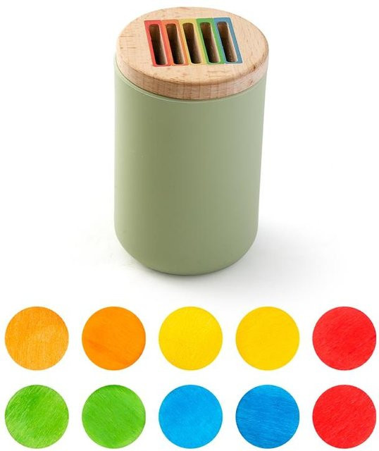 Binchi Outdoor Product Baby Montessori Regenbogenfarben Sortieren, Holz, ab 1,5 Jahre - Bild 1