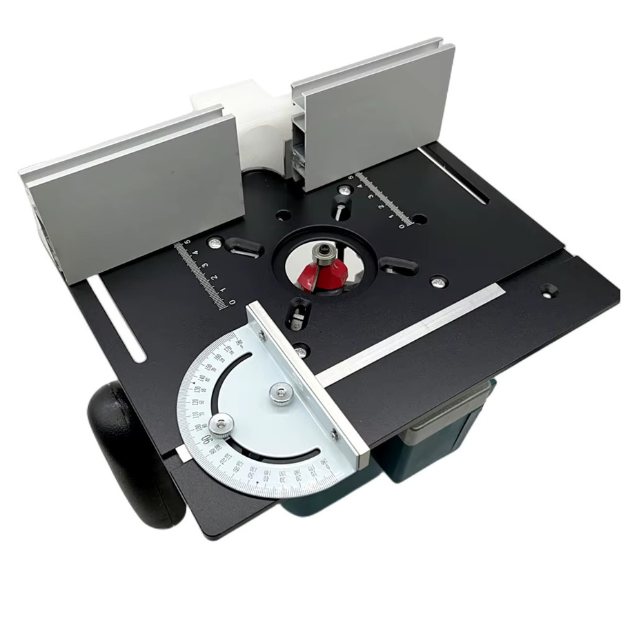 FNICEL 3er-Set Router Tisch Einsatzplatte aus Aluminiumlegierung für Holzfräsen und Gravurarbeiten - Bild 2