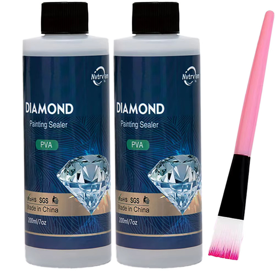 Diamantmalerei-Klebeset mit Pinsel und Zubehör für Erwachsene, transparent, 60 ml oder 200 ml - Bild 7