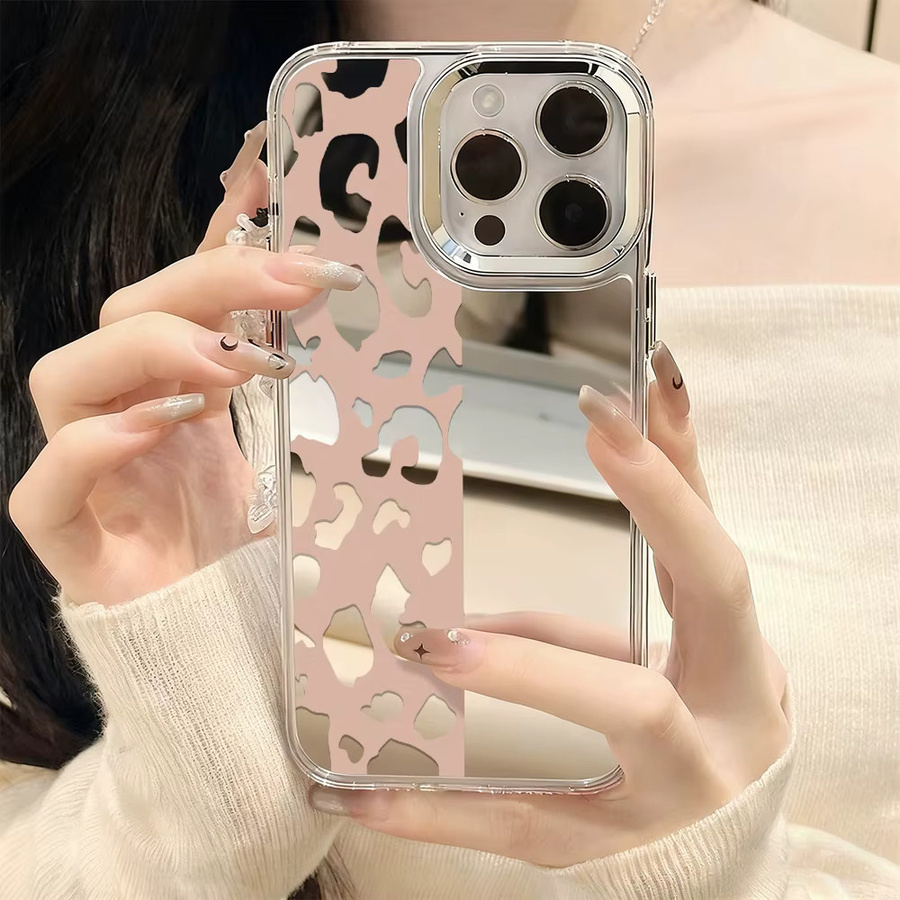 Luxus Leopard Make-up Spiegel Handyhülle für iPhone 17 Pro Max und iPhone 15 Pro Max - Bild 4