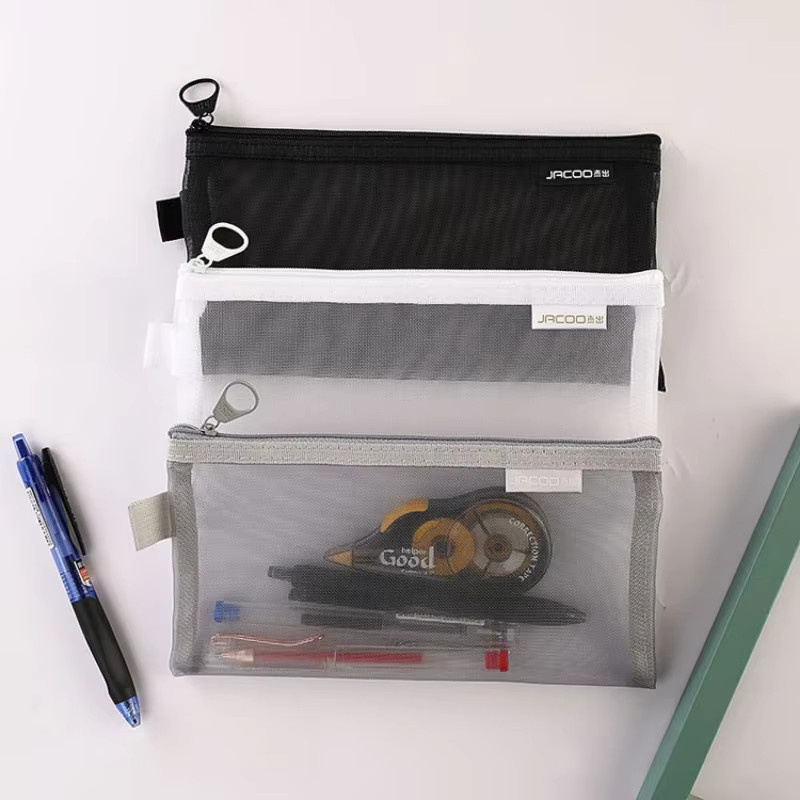 Kosmetiktasche aus transparentem Nylon Mesh für Make-up, Pinsel und Schreibwaren - Bild 2