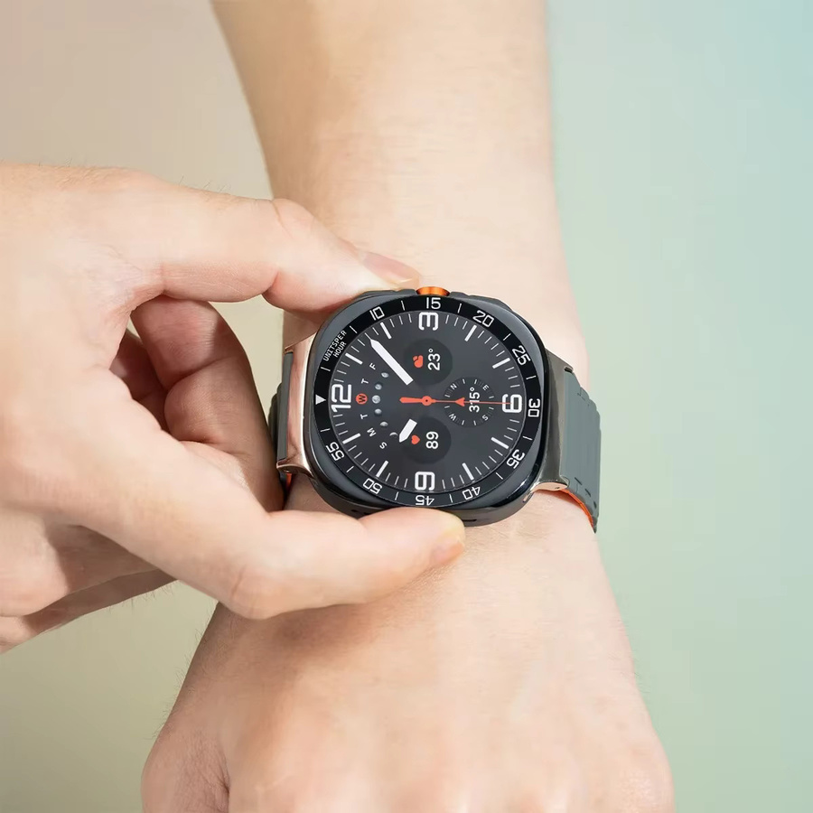 CHIICSMART Uhrenzubehör Ring Hülle für Samsung Galaxy Watch 7 Ultra 47 mm, Edelstahl, Silber, Unisex - Bild 4