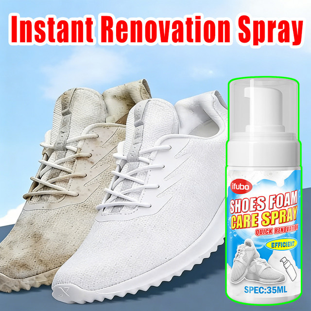 IFUBO Schuhpflege-Schaumspray zur Sneaker-Renovierung für die Trockenreinigung, Weiß - Bild 1