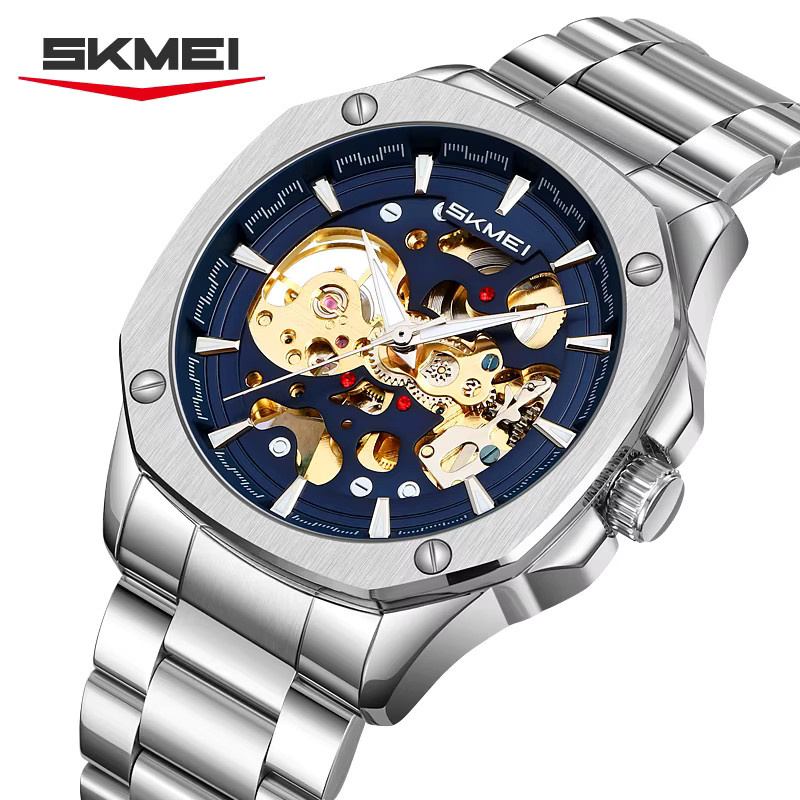 SKMEI Armbanduhr Automatik, Edelstahl, Silber, Herren - Bild 1