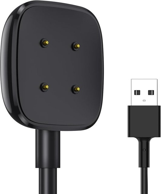 Hujerl Ersatz-Ladekabel für Fitbit Sense 2, Versa 4 und Versa 3 Smartwatch, USB-Netzkabel in Schwarz - Bild 1