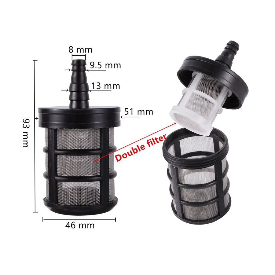 Metall Mesh Bewässerungsfilter für Tropfbewässerung und Gartenschläuche, Durchmesser: 7 mm - Bild 2