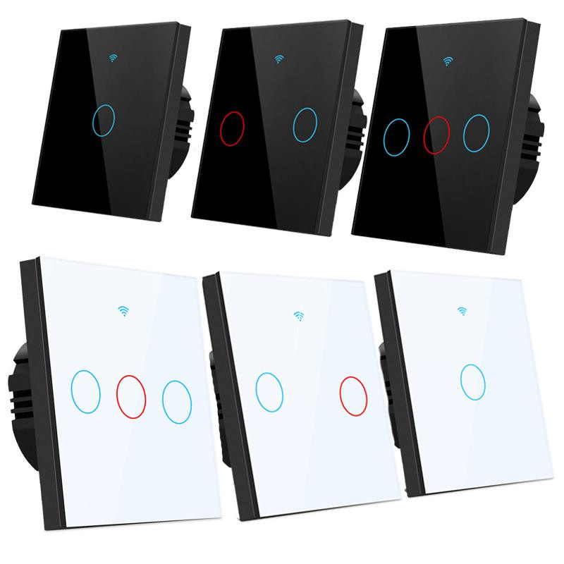 MALITAI Tuya Smart Life WLAN Wandschalter mit Touch-Bedienung und gehärteter Glasscheibe, 3 Gang, Weiß, kompatibel mit Alexa und Google Home - Bild 3