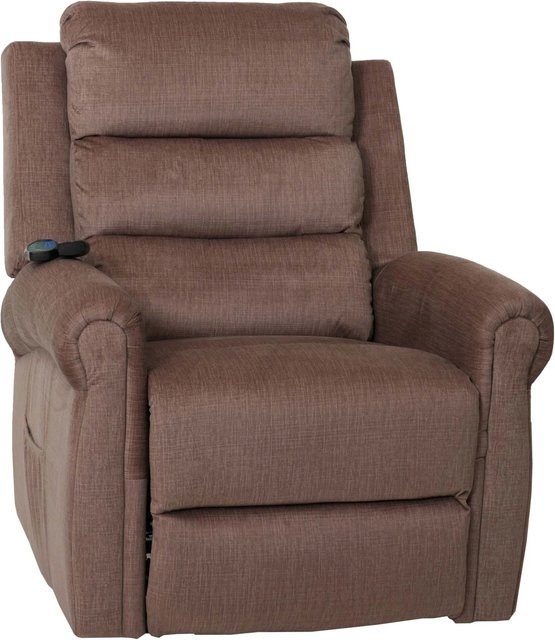 MCW Fernsehsessel K63 Relaxsessel mit Aufstehhilfe, Massage und Heizfunktion in Braun aus Chenille Stoff - Bild 2