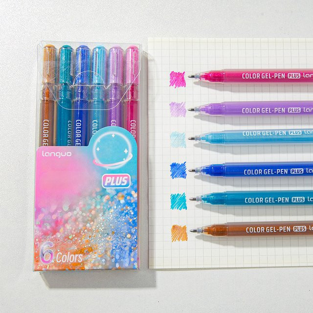 6-teiliges Textmarker-Set mit 1,0 mm feiner Spitze in Mehrfarben - Bild 1