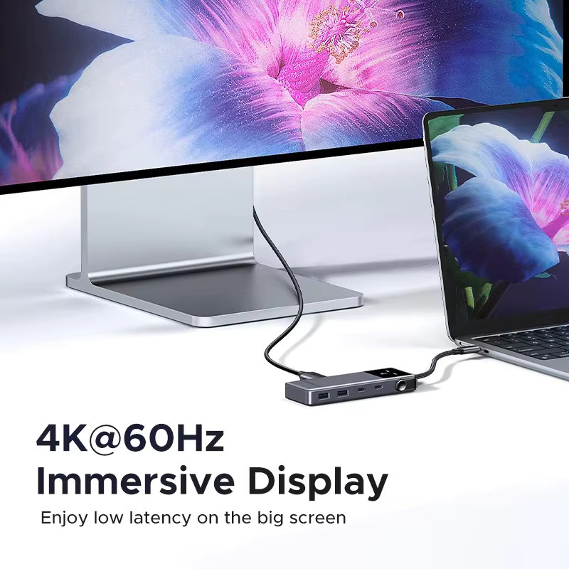 UGREEN Uno 6-in-1 USB-C Hub in Grau mit 4K60Hz HDMI, PD100W und 10Gbps USB 3.2 für Laptop und MacBook Pro Air - Bild 3