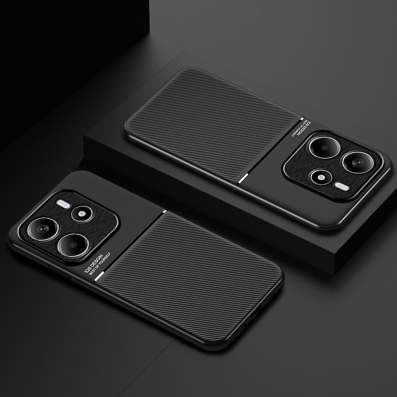 Xiaomi Redmi Note 14 5G Magnetische Handyhülle mit Vier-Ecken-Vollabdeckung in Schwarz - Bild 3