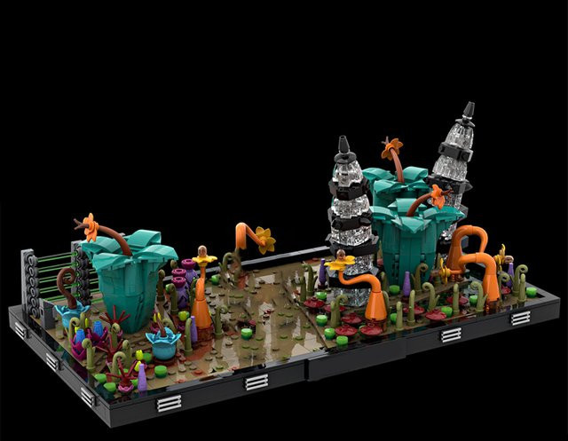 Felucia Sumpflandschaft MOC DIY Modellbausteine Set mit 1561 Teilen, Mehrfarbig - Bild 1