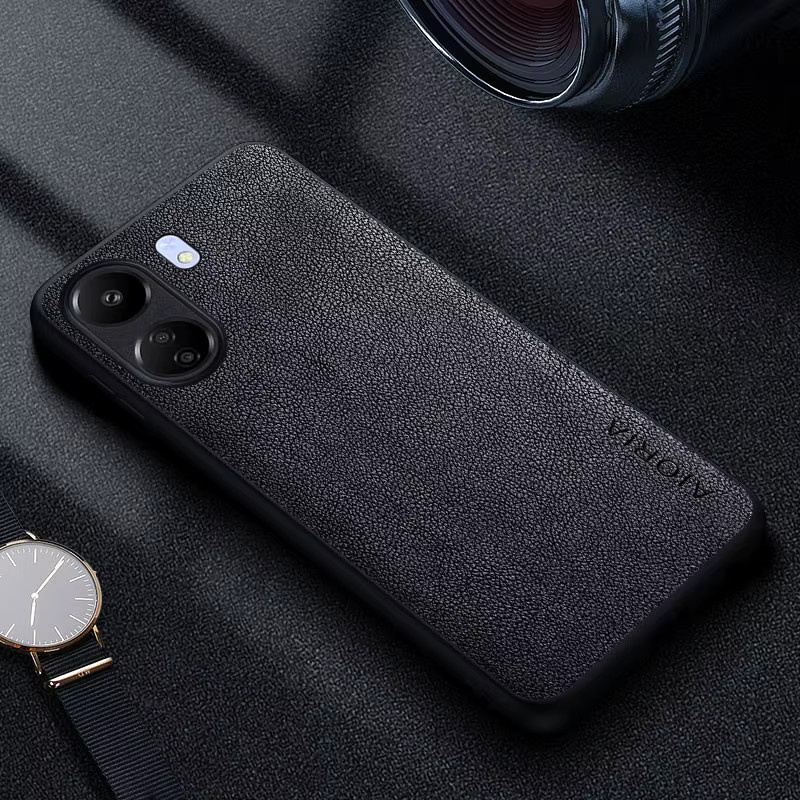 Premium Leder Handyhülle im Retro Business Stil für Xiaomi Redmi 13C 12C 10C 9C in Braun - Bild 2