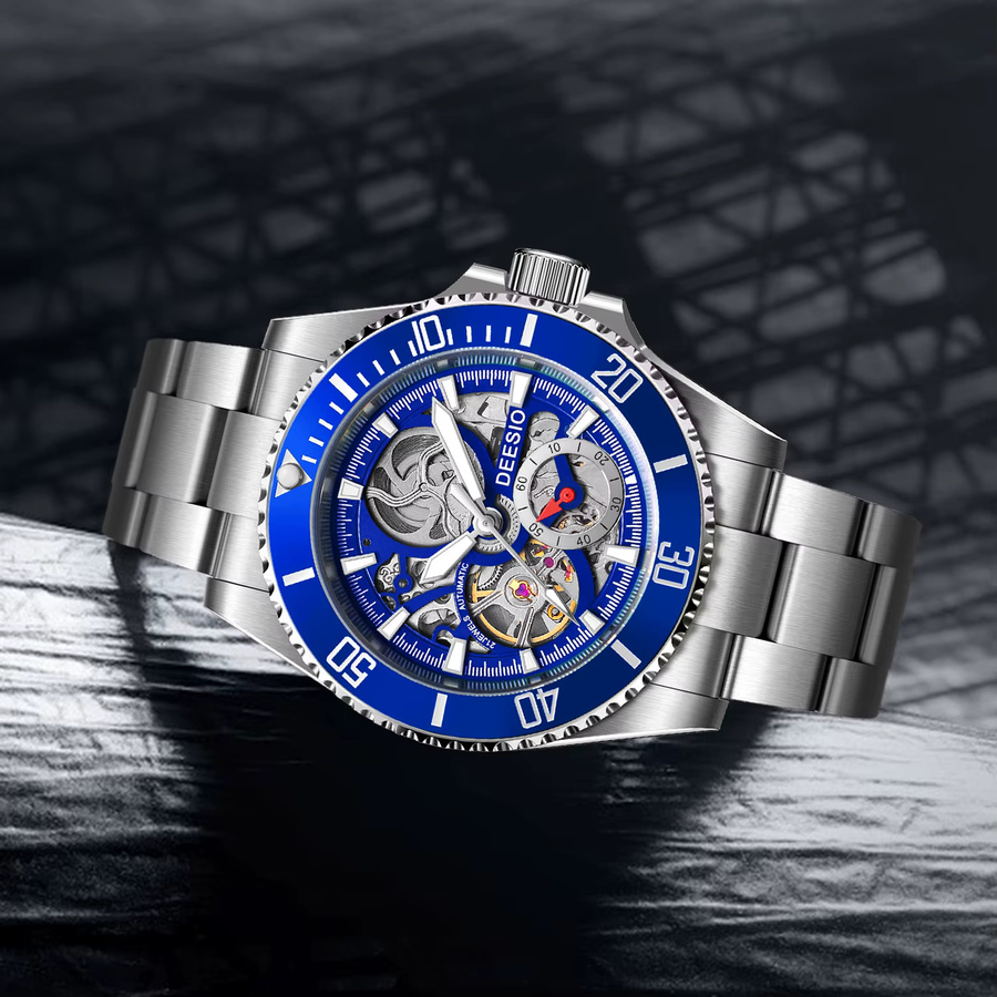 Deesio Armbanduhr Automatik, Edelstahl, Saphirglas, Herren - Bild 2