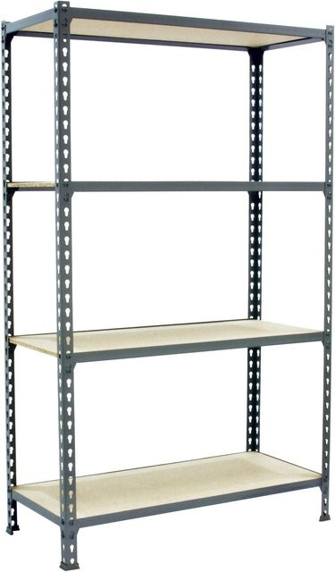 PROREGAL Schwerlastregal Mid Muli mit 4 Fachböden, Grau, H x B x T: 150 x 80 x 30 cm, Fachlast 150 kg - Bild 1