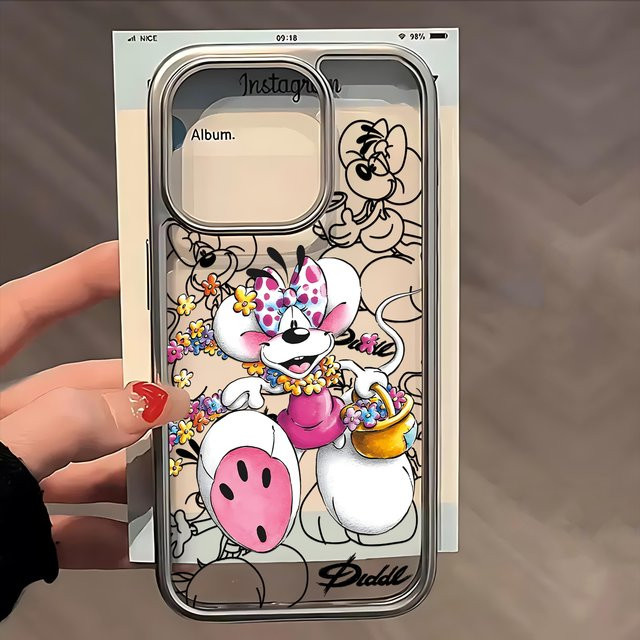 Mart121 Cartoon D-Diddls Handyhülle für iPhone 11 bis iPhone 17 Pro Max, transparente weiche Rückabdeckung, Multicolor - Bild 1