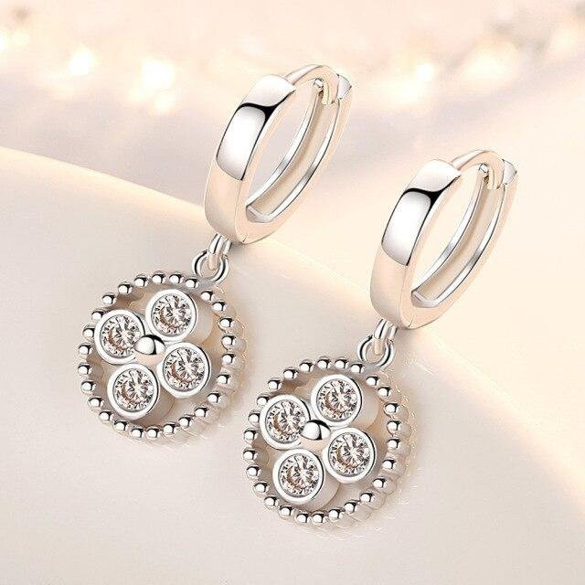 Ohrringe 925 Silber, Zirkonia, weiß, Damen - Bild 1
