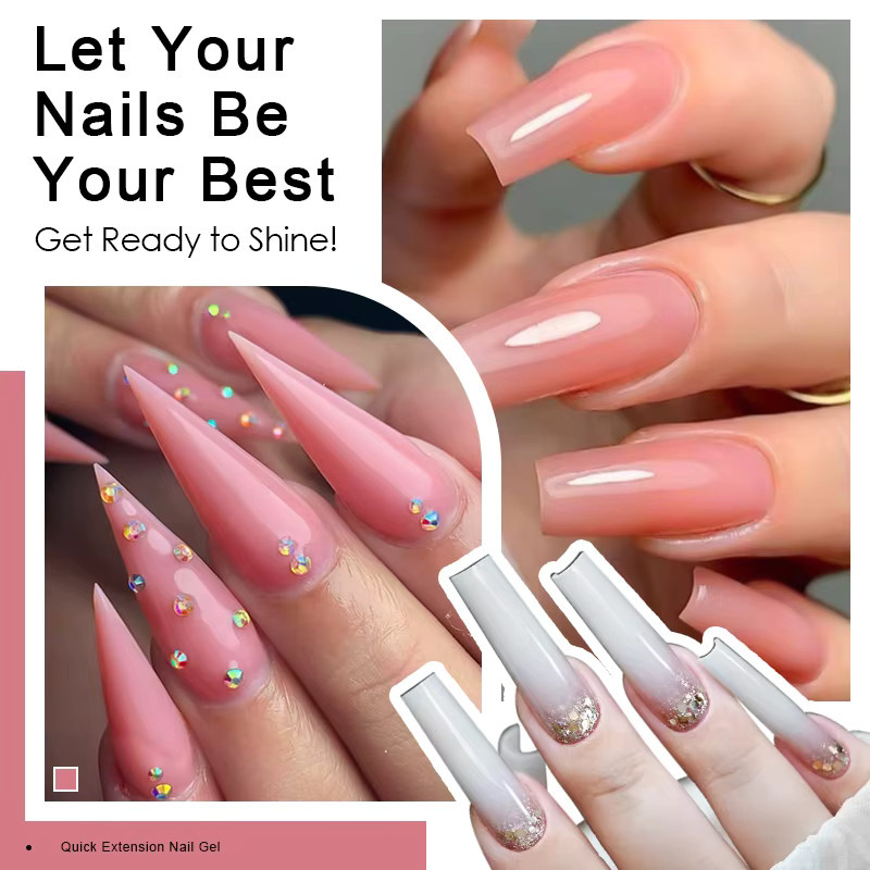 Mtssii Acryl-Verlängerungs-Nagellack, Weiß-Rosa, Glänzend, 10 ml - Bild 5