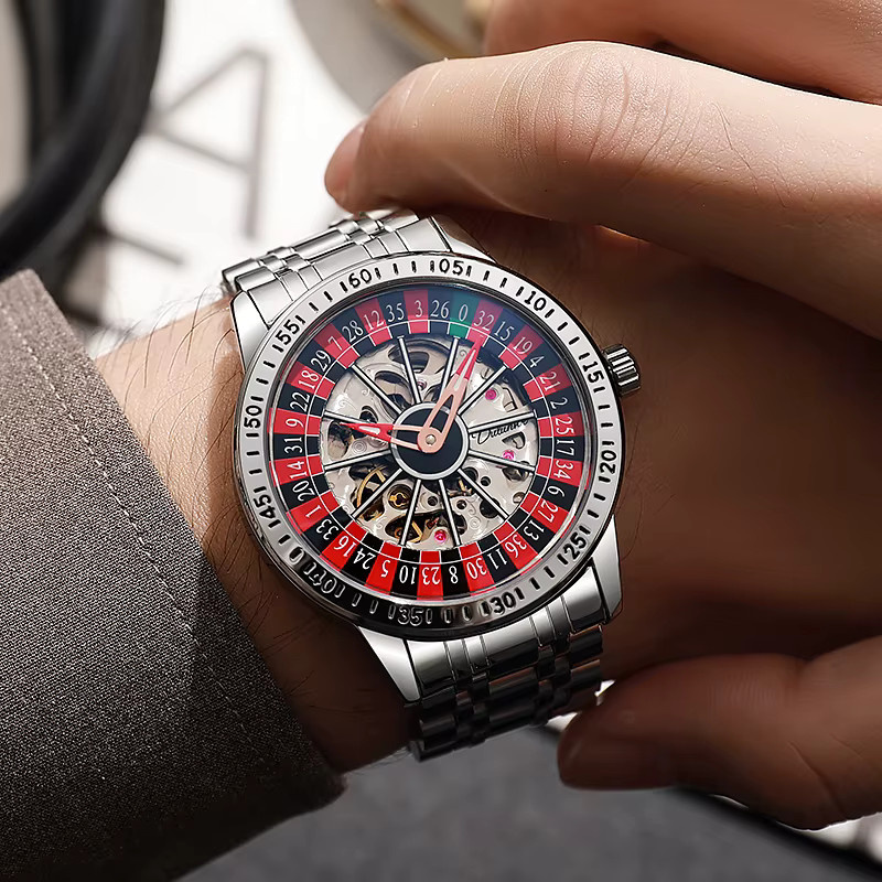 dulunwe Armbanduhr, Automatik, Edelstahl, Silikon, Herren - Bild 2