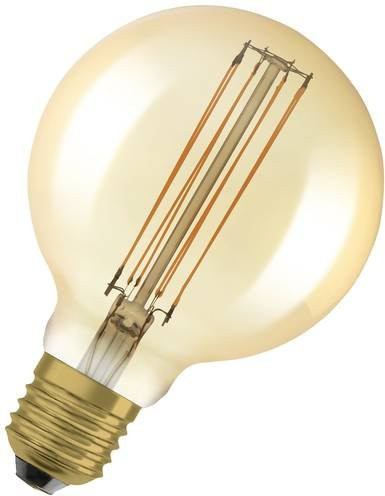 Osram LED Globeform Leuchtmittel E27 Vintage Filament Warmweiß Gold Transparent B/T/H: 9,5 x 9,5 x 9,5 cm - Bild 1