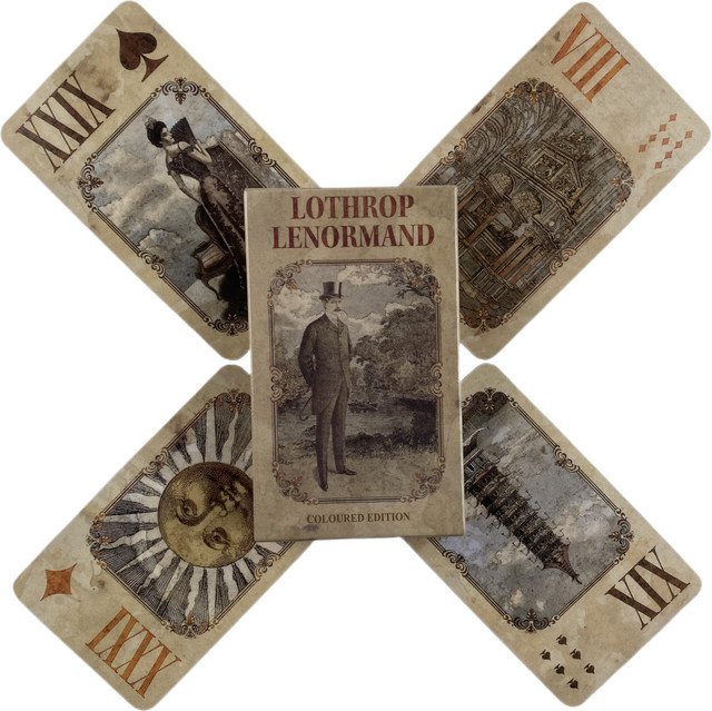 Lothrop Lenormand Cards Oracle, Coloured Edition, englische Wahrsagerei, Bunt / Mehrfarbig - Bild 1