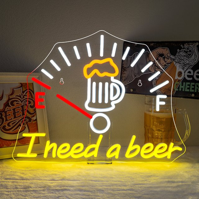 NEONAEON LED-Neonschild Bier-Motiv in Multicolour zur Dekoration für Bar, Weinkeller und Zuhause - Bild 1
